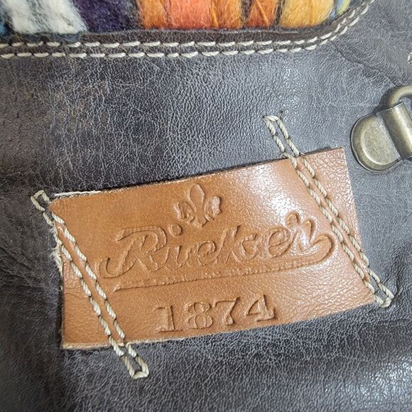 Rieker Felicitas Lace Up Side Zip Combat Boot Brown Multicolor EU 37 US 6-6.5 - Picture 16 of 16